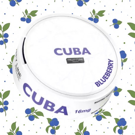 Sachets nicotiné (Snus sans tabac) Blueberry x20 - Cuba