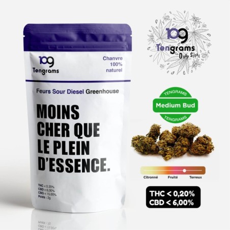 Fleurs Sour Diesel CBD 2g Greenhouse - Tengrams