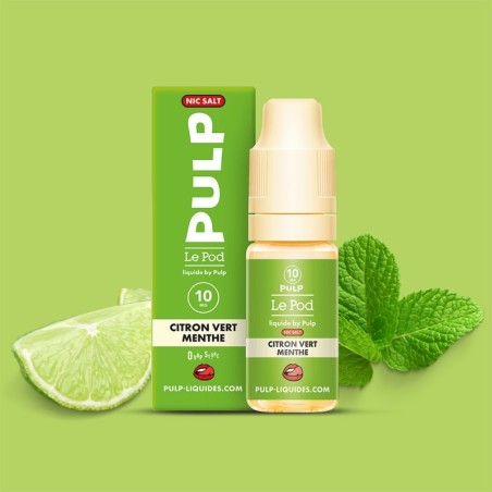 E-liquide Citron Vert Menthe 10ml - Le Pod Liquide Pulp