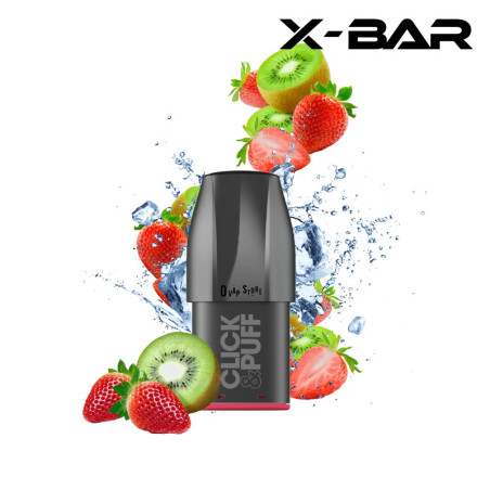 Pod Fraise Kiwi 2ml Click & Puff - X-Bar