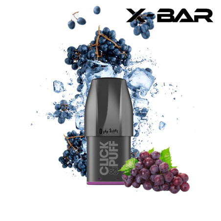 Pod Raisin Glacé 2ml Click & Puff - X-Bar