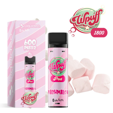 Pod Mashmalow 2ml Wpuff 1800 Rechargeable - Liquideo