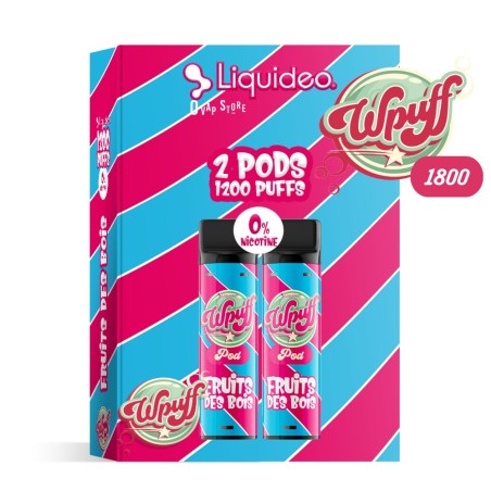 Pod Fruits des bois x2 Wpuff 1800 Rechargeable - Liquideo