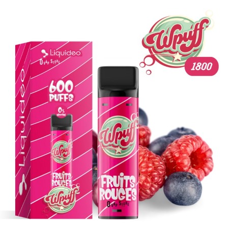 Pod Fruits Rouges 2ml Wpuff 1800 Rechargeable - Liquideo