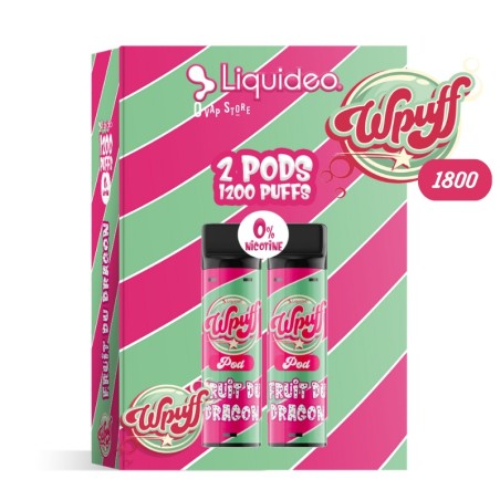 Pod Fruit du Dragon x2 Wpuff 1800 Rechargeable - Liquideo