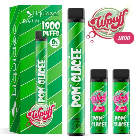 Kit Pom' Glacée Wpuff 1800 Rechargeable - Liquideo