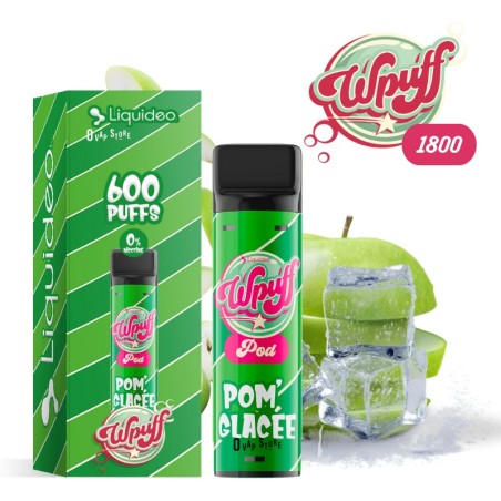 Pod Pom' Glacée 2ml Wpuff 1800 Rechargeable - Liquideo