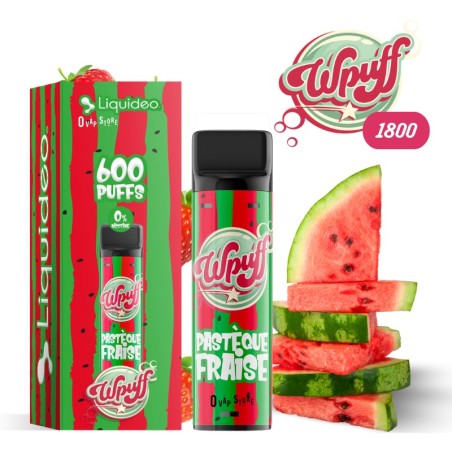 Pod Pastèque Fraise 2ml Wpuff 1800 Rechargeable - Liquideo