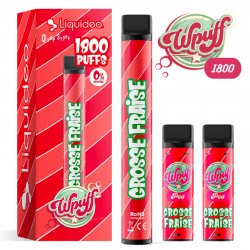 Kit Grosse Fraise Wpuff 1800 Rechargeable - Liquideo