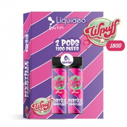 Pods Myrtille Framboyante x2 Wpuff 1800 Rechargeable - Liquideo