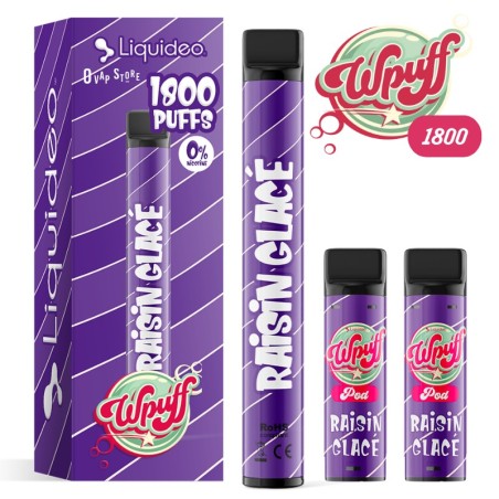 Kit Raisin Glacé Wpuff 1800 Rechargeable - Liquideo