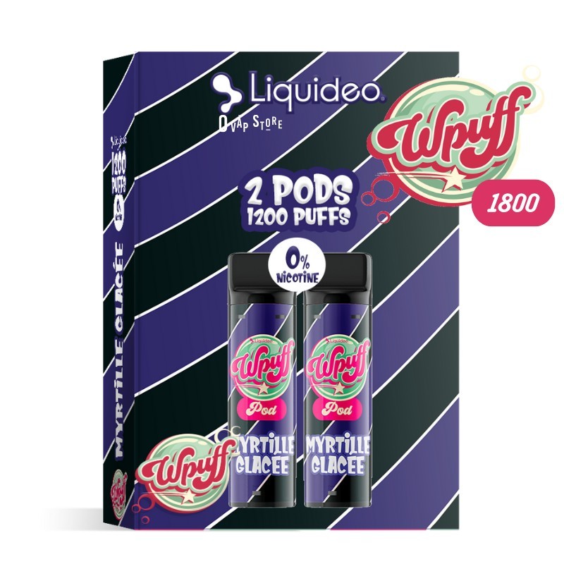 Pod Myrtille Glacée x2 Wpuff 1800 Rechargeable - Liquideo
