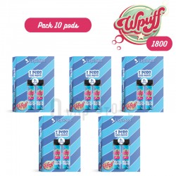 Pack 10 pods Wpuff 1800 Rechargeable - Liquideo
