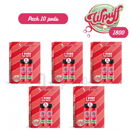 Pack x10 Pods Wpuff 1800 Rechargeable - Liquideo