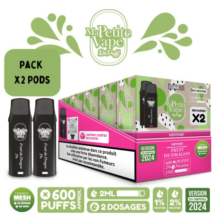 Pods Fruit Du Dragon 2ml x2 - Repuff Ma Petite Vape Rechargeable