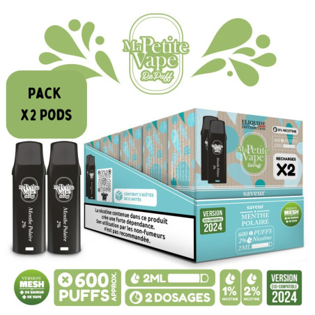 Pods Menthe Polaire 2ml x2 - Repuff Ma Petite Vape Rechargeable