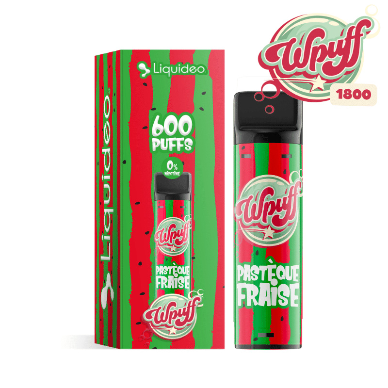 Pod Pastèque Fraise 2ml Wpuff 1800 Rechargeable - Liquideo