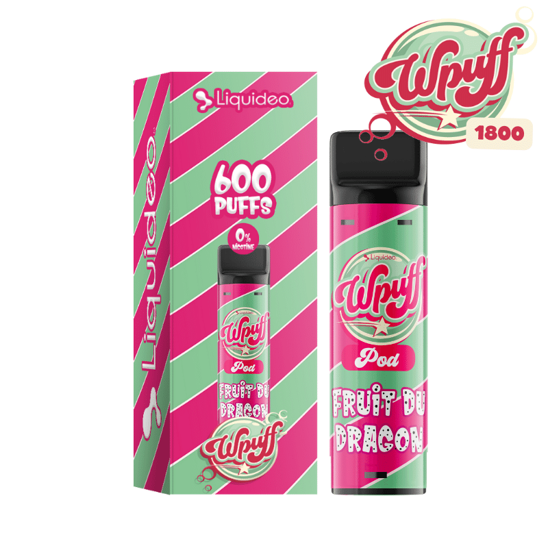 Pod Fruit du Dragon 2ml Wpuff 1800 Rechargeable - Liquideo