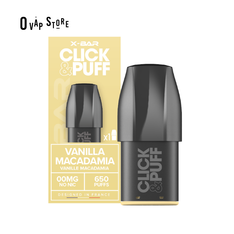 Pod Vanille Macadamia 2ml Click & Puff - X-Bar