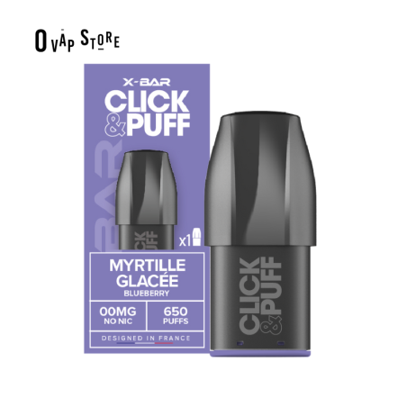 Pod Myrtille Glacée 2ml Click & Puff - X-Bar