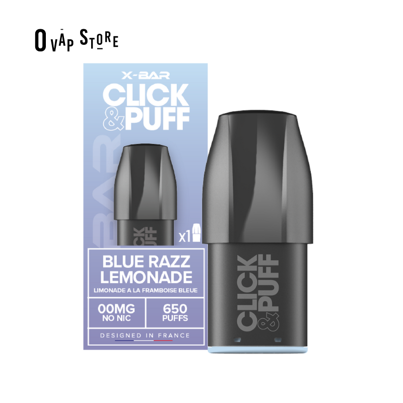 Pod Blue Razz Lemonade 2ml Click & Puff - X-Bar