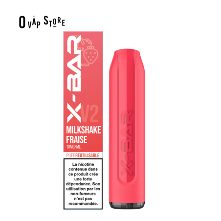 Puff Milkshake Fraise - X-Bar 650 V2