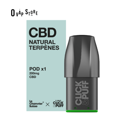 Pod Terpènes Naturels CBD 2ml Click & Puff - X-Bar