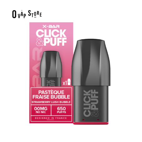 Pod Pastèque Fraise Bubble 2ml Click & Puff - X-Bar