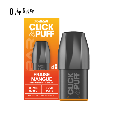 Pod Fraise Mangue 2ml Click & Puff - X-Bar