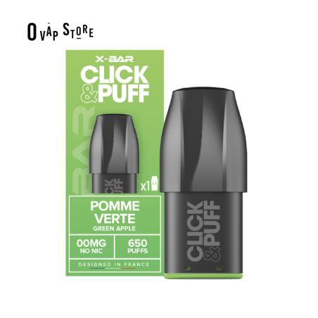 Pod Pomme Verte 2ml Click & Puff - X-Bar