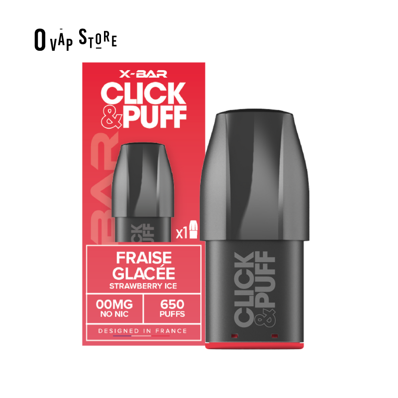 Pod Fraise Glacée 2ml Click & Puff - X-Bar