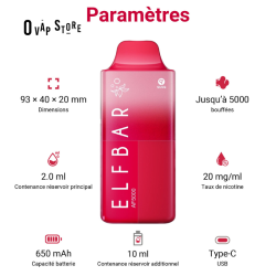 Puff Fraise Glacée AF5000 - ElfBar 5K