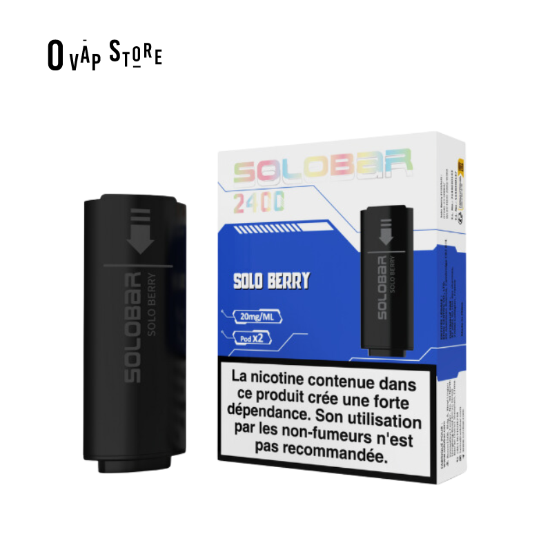 Pod Solo Berry - Puff Rechargeable Solobar 2400