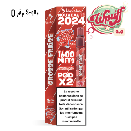 Pod Grosse Fraise x2 Wpuff 2.0 Rechargeable - Liquideo