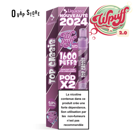 Pod Top Cassis x2 Wpuff 2.0 Rechargeable - Liquideo