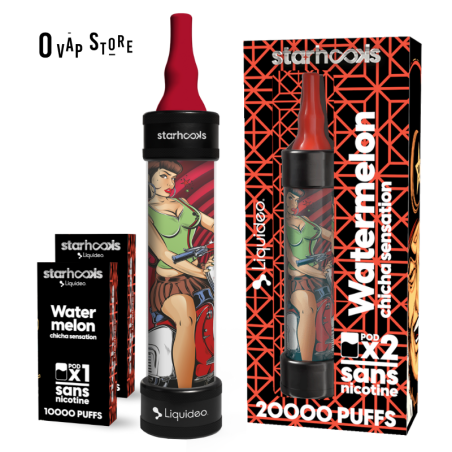 Kit Watermelon (pastèque)- Chicha StarHooks Liquideo