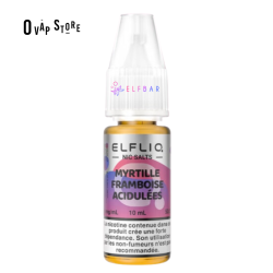 E-liquide Myrtille Framboise Acidulée 10ml - ELFLIQ Elfbar