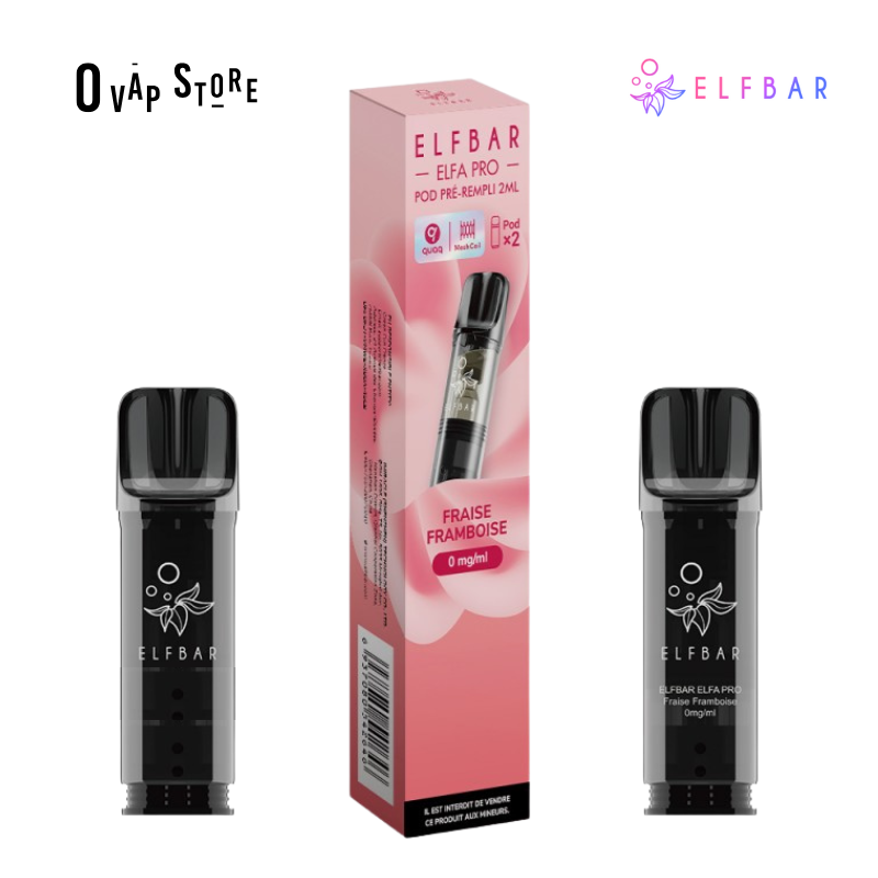 Pod Fraise Framboise 2ml x2 ELFA Pro - Elfbar