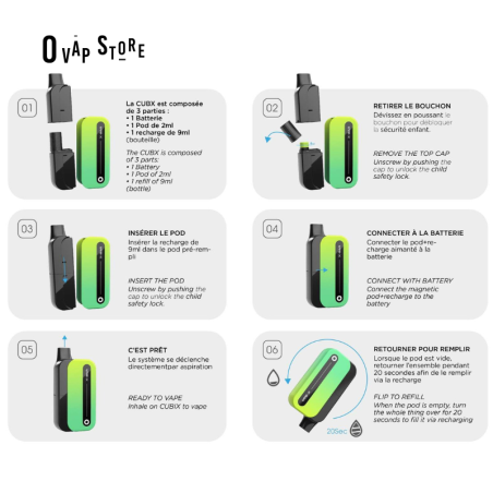 Recharge Fizzy Melon CUB-X (Pod+Reservoir) - X-Bar