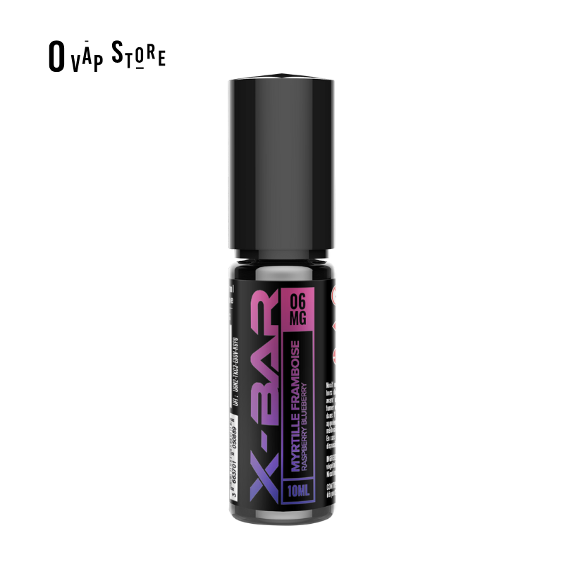 E-liquide Myrtille Framboise 10ml Classic Nic - X-Bar