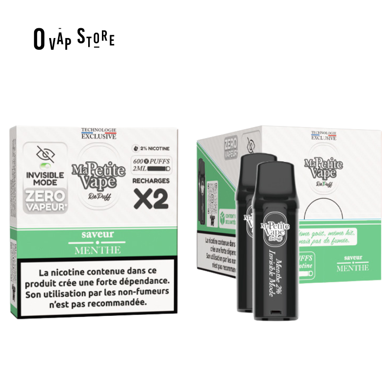 Pods Menthe x2 - RePuff Zero Vapeur / Ma Petite Vape