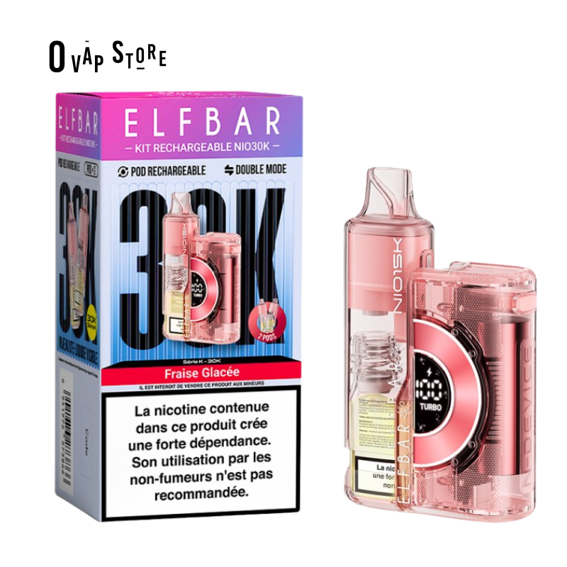 Puff Fraise Glacée NIO30K - ElfBar 30K Pod Rechargeable