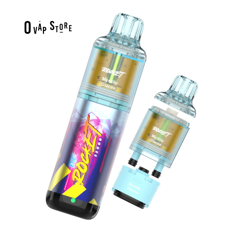 Puff Myrtille Glacée 32K - Big Puff Rocket Pod Rechargeable