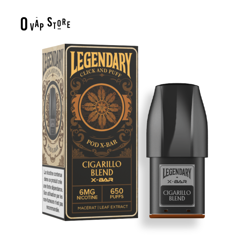 Pod Cigarillo Blend Legendary 2ml Click & Puff - X-Bar