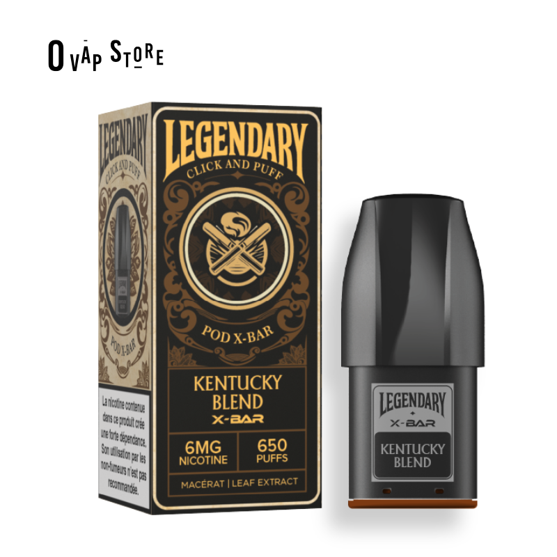 Pod Kentucky Blend Legendary 2ml Click & Puff - X-Bar