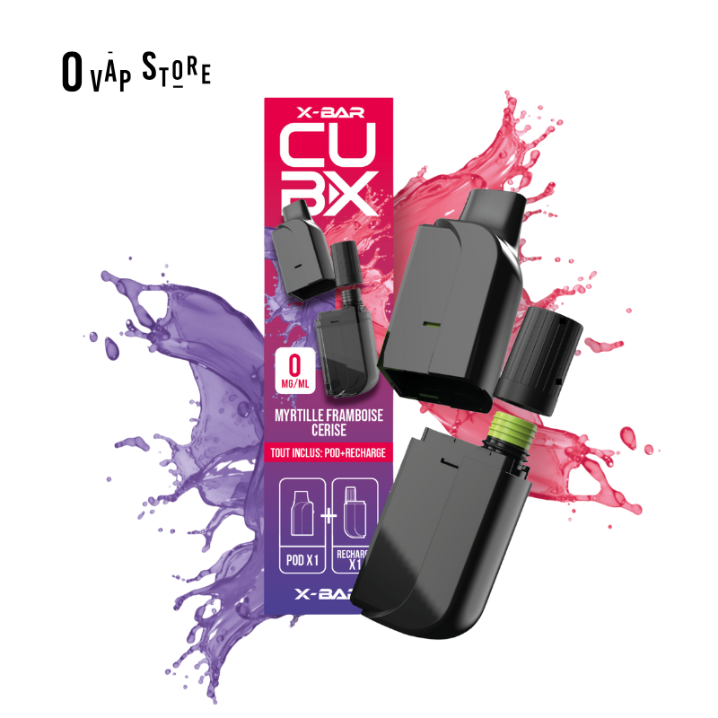 Recharge Myrtille Framboise Cerise CUB-X (Pod+Reservoir) - X-Bar
