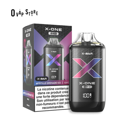 Kit Myrtille Grenade Ice X-One Pro (Puff Rechargeable) - X-Bar