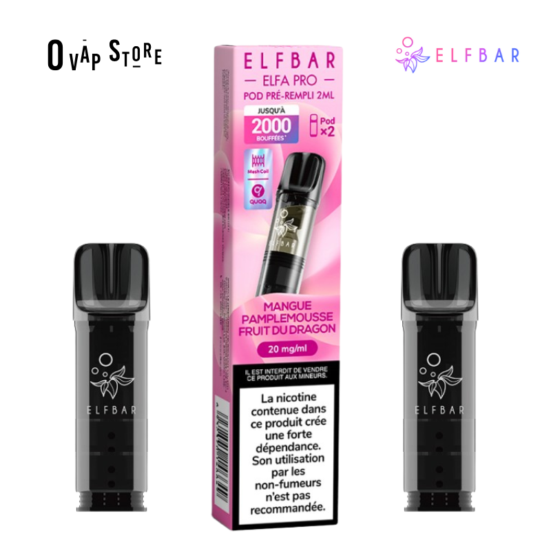 Pod Mangue Pamplemousse Dragon 2ml x2 ELFA Pro - Elfbar