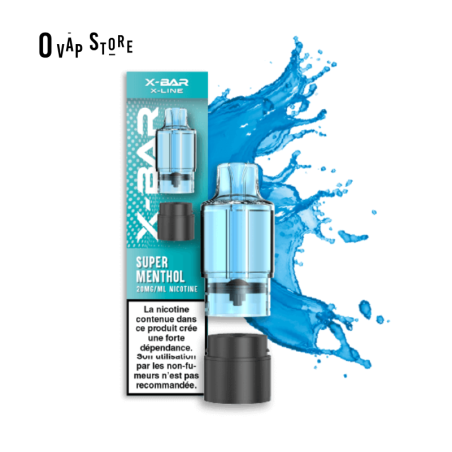 Pod Super Menthol X-Line 15K - X-Bar