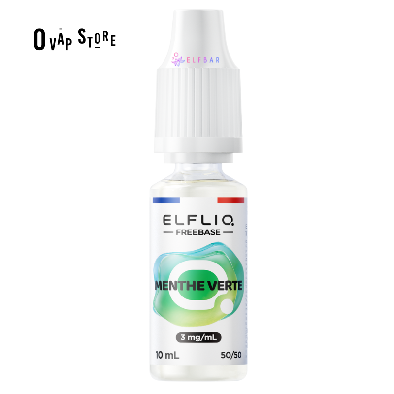 E-liquide Menthe Verte 10ml Freebase - ELFLIQ Elfbar
